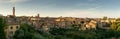 Sunset panorama of city Siena, Tuscany, Italy Royalty Free Stock Photo