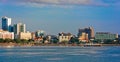 Sunset panorama of Dar Es Salaam City Centre Royalty Free Stock Photo