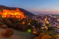 Sunset panorama of Heidelberg, Germany Royalty Free Stock Photo