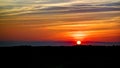 Sunset panorama landscape at arabian desert, Dubai, UAE Royalty Free Stock Photo