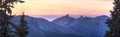 Sunset Panorama North From Hurricane Ridge Royalty Free Stock Photo