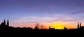 Sunset panorama Nuremberg, Germany Royalty Free Stock Photo