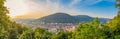 Sunset panorama over Heidelberg Royalty Free Stock Photo