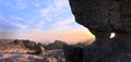 Sunset panorama at Roque Nublo