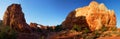 Sunset Panorama at Skyline Arch - Arches National Park, USA.