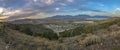 Sunset Panorama of Utah Valley clouds wide angle Royalty Free Stock Photo
