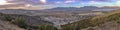 Sunset Panorama of Utah Valley with views of lake Royalty Free Stock Photo