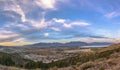 Sunset panorama of Utah Valley with large Sky Royalty Free Stock Photo