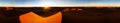 360 sunset panoramic view to Tin Merzouga dune at Tassili nAjjer national park in Algeria Royalty Free Stock Photo