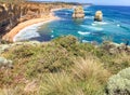 Sunset panoramic view of Twelve Apostles, Australia Royalty Free Stock Photo