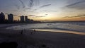 Sunset - Panoramic views of Coolangatta Beach at twilight Coolangatta Qld Australia Royalty Free Stock Photo