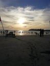 sunset pantai cenang langkawi malaysia Royalty Free Stock Photo