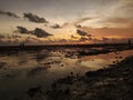 Sunset pantai selatan yang indah Royalty Free Stock Photo