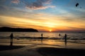 Sunset in Pantai Tengah beach, Langkawi.