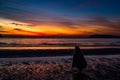 Sunset in Pantai Tengah beach, Langkawi, Malaysia.