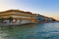 Paralia Katerinis beach evening view Greece Royalty Free Stock Photo