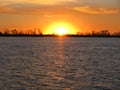 Sunset at Parana River Royalty Free Stock Photo