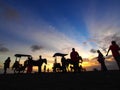 Sunset at Parang Tritis Beach