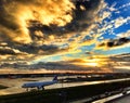 Sunset at Paris Charles de Gaulle Airport