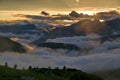 Sunset in Passo Rolle - Dolomites Royalty Free Stock Photo