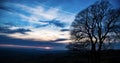 Sunset in the Peak District, Derbyshire Royalty Free Stock Photo