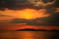 Sunset in the Peloponese Royalty Free Stock Photo