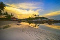 Sunset Pengudang beach Bintan island Indonesia Royalty Free Stock Photo
