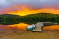 Sunset in Petit Lac Monroe Royalty Free Stock Photo