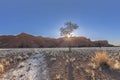 Sunset at petrified dunes Royalty Free Stock Photo