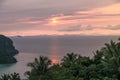 Sunset on Phi Phi Don island, Thailand Royalty Free Stock Photo