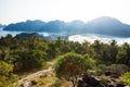 Sunset on Phi Phi view point. Thailand. Vacation and travel concept Royalty Free Stock Photo