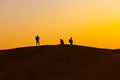 Sunset Photographers in the Desert Royalty Free Stock Photo