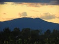 Sunset photography. Chilean countryside. Nature landscape. Palmilla, Maule , Chile. Royalty Free Stock Photo