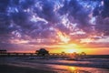 Sunset at Pier 66 Clearwater, Florida, USA, North America, USA Royalty Free Stock Photo