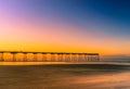 Sunset pier at Saltburn by the Sea, North Yorkshire Royalty Free Stock Photo