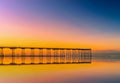 Sunset pier at Saltburn by the Sea, North Yorkshire