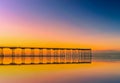 Sunset pier at Saltburn by the Sea, North Yorkshire Royalty Free Stock Photo