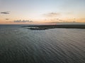 Sunset in pier of San Pedro from Macoris, Dominican Republic Royalty Free Stock Photo