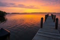 Sunset Pier Royalty Free Stock Photo