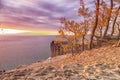 Sunset at Pierce Stocking scenic drive in Traverse City Royalty Free Stock Photo