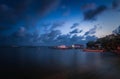 Sunset in Placencia, Belize Royalty Free Stock Photo