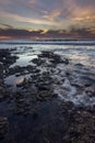 Sunset in Playa de las Americas in the south of Tenerife Spain Royalty Free Stock Photo