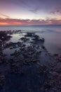 Sunset in Playa de las Americas in the south of Tenerife Spain Royalty Free Stock Photo