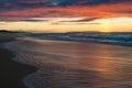 Sunset at Polihale Beach on Kauai, Hawaii Royalty Free Stock Photo