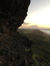 Sunset at Polihale Beach in Winter on Kauai Island, Hawaii. Royalty Free Stock Photo