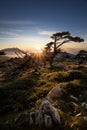 Sunset on Pollino National Park Royalty Free Stock Photo