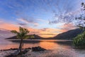 Sunset in Polynesia Royalty Free Stock Photo