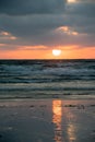 Sunset at Polzeath, North Cornwall Royalty Free Stock Photo
