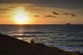 Sunset at Polzeath, North Cornwall Royalty Free Stock Photo