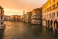 Sunset from Rialto Bridge, Venice, Italy Royalty Free Stock Photo